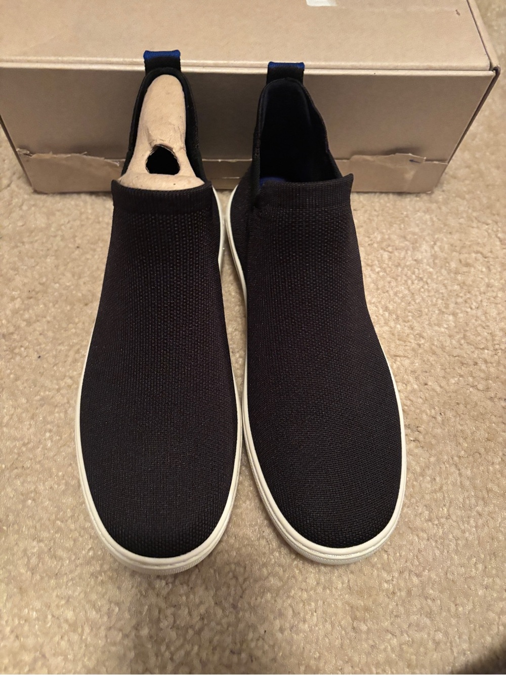 Rothy's Chelsea Black Knit Slip-On Ankle Booties